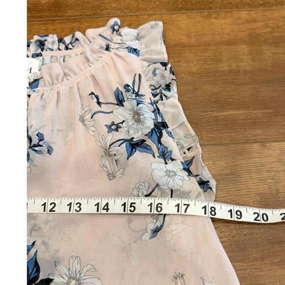 MISA Los Angeles Veneda Pink Floral Sleeveless Ruffle Top size XS - Picture 8 of 8